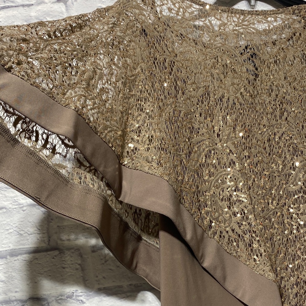 R&M Richards Gold and Brown Pantsuit size 8 - Picture 4 of 13